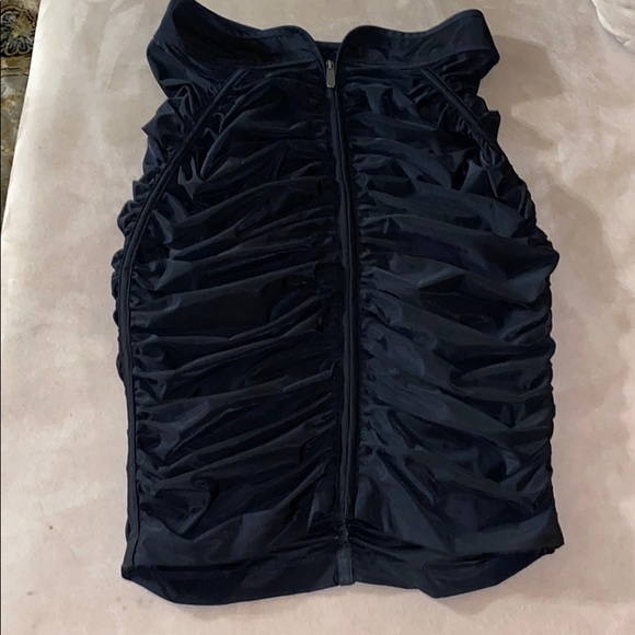 ZAC POSEN Black Ruched Skirt  S - Picture 1 of 6